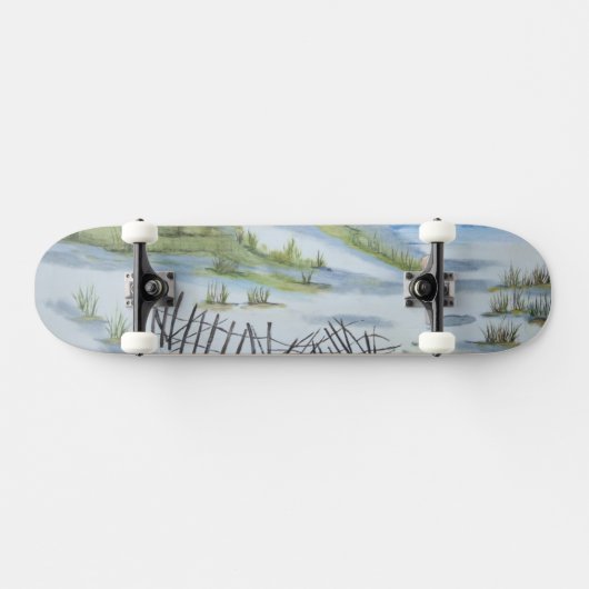 Strand-Aquarell Skateboard (Horizontal)