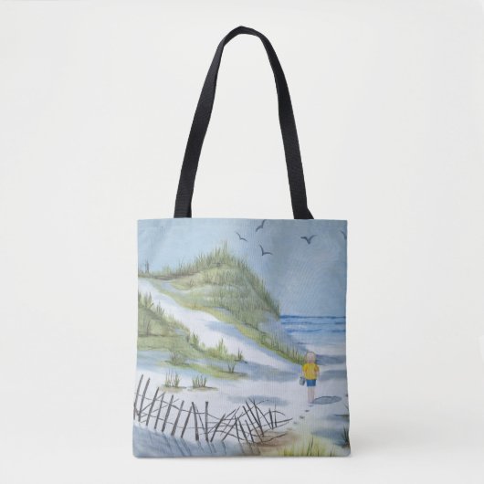 Strand-Aquarell Tasche (Vorderseite)