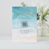 Strand, Aquarellfarben - Hintergrundinformationen Begleitkarte (Stehend Vorderseite)