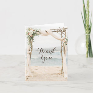 Strand Arbor Hochzeit Danke Karte