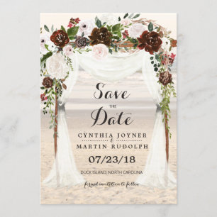Strand Arbor Hochzeit Save the Date Einladung