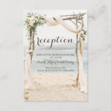 Strand Arbor Hochzeitsempfang Karte