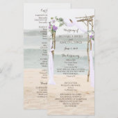 Strand Arbor Lavendel Hochzeitsprogramm Programm (Vorne/Hinten)