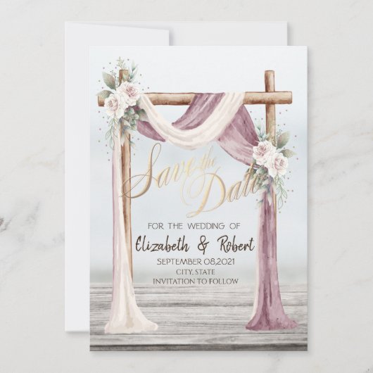 Strand Arbor Save The Date (Vorderseite)
