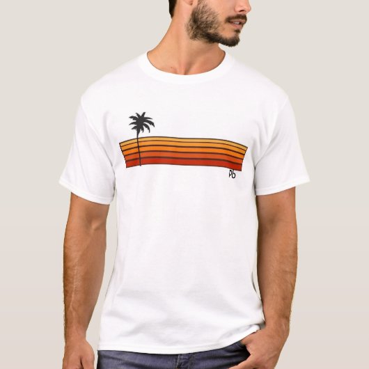 Strand-Art 80er des PB (Paradies-Bucht) frühe auf T-Shirt (Vorderseite)