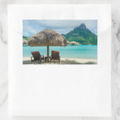 Strand auf Bora Bora Foto Aufkleber (Tasche)