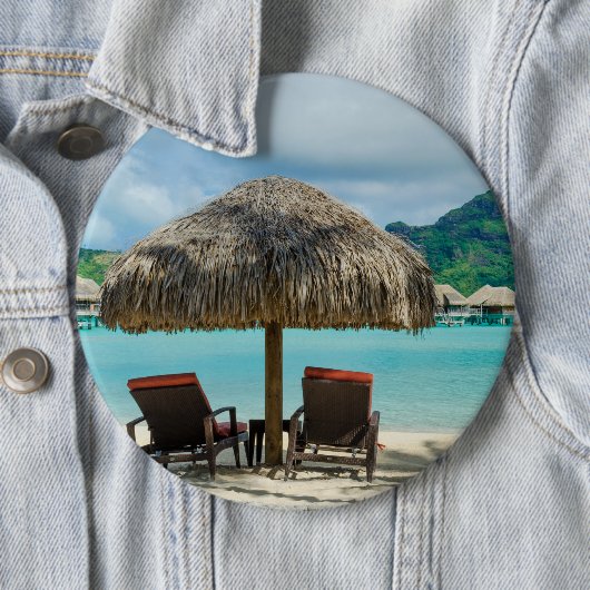 Strand auf Bora Bora Knopf Button (Beispiel)