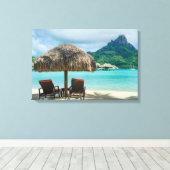 Strand auf Bora Bora Leinwanddruck (Insitu (Holzboden))