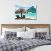 Strand auf Bora Bora Leinwanddruck (Insitu (Schlafzimmer))
