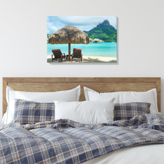 Strand auf Bora Bora Leinwanddruck (Insitu (Schlafzimmer))