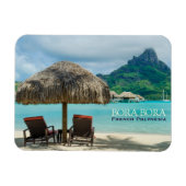 Strand auf Bora Bora rechteckiger Textmagnet Magnet (Horizontal)