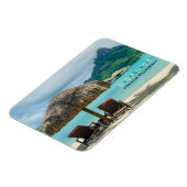 Strand auf Bora Bora rechteckiger Textmagnet Magnet (Linke Seite)