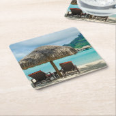 Strand auf Bora Bora Untersetzer (angewinkelt)