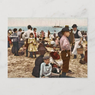 Strand auf Coney Island, New York 1902 Vintag Postkarte