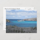 Strand auf den Galapagos-Inseln Postkarte (Vorne/Hinten)