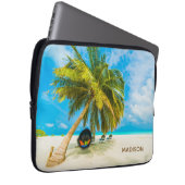 Strand auf den Malediven individuelle Name Laptop- Laptopschutzhülle (Vorne Rechts)