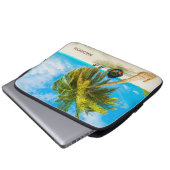 Strand auf den Malediven individuelle Name Laptop- Laptopschutzhülle (Vorne Knopf)