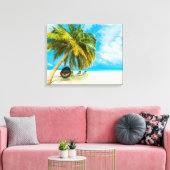 Strand auf den Malediven, Leinwand 1 (Insitu (Wohnzimmer))
