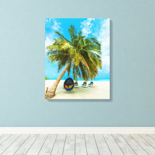 Strand auf den Malediven, Leinwand 2 (Insitu (Holzboden))