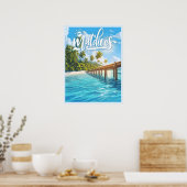 Strand auf den Malediven Poster (Küche)