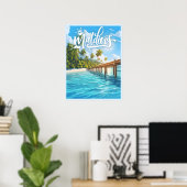 Strand auf den Malediven Poster (Heimbüro)