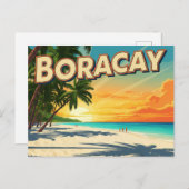 Strand auf den Philippinen Vintag Postkarte (Vorne/Hinten)