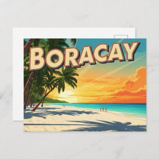 Strand auf den Philippinen Vintag Postkarte (Vorne/Hinten)