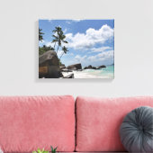 Strand auf den Seychellen Leinwanddruck (Insitu (Wohnzimmer))