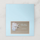 Strand auf der Burlap-Platzkarte Platzkarte (Außenseite Aufgefaltet)