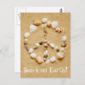 Strand auf der Erde Postkarte (Vorne/Hinten)