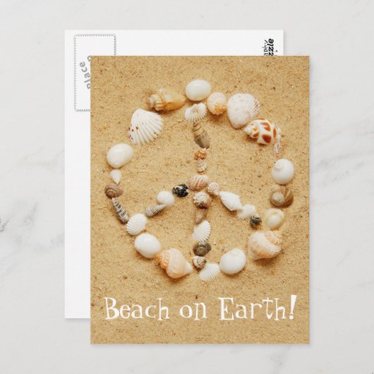 Strand auf der Erde Postkarte (Vorne/Hinten)