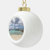 Strand auf der Insel De Palm - Aruba Keramik Kugel-Ornament (Rechts)