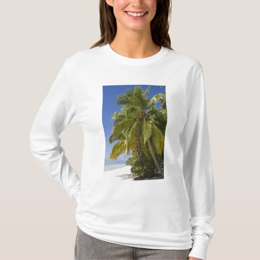 Strand auf der Insel One Foot, Aitutaki, Cookinsel T-Shirt (Vorderseite)