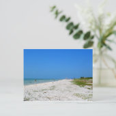 Strand auf der Insel Sanibel Postkarte (Stehend Vorderseite)
