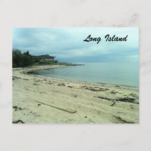 Strand auf der Insel Shelter, NY Postkarte (Vorderseite)