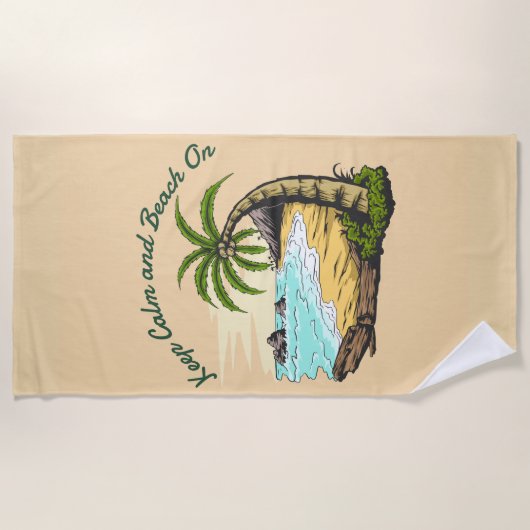 Strand auf strandtuch (Vorderseite)