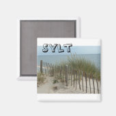 Strand auf Sylt in Deutschland Magnet (Vorderseite/Rückseite)
