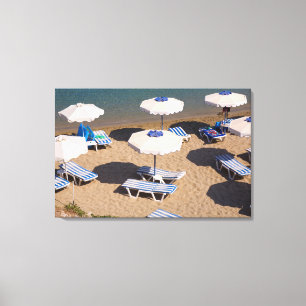 Strand-Aufenthaltsraum   Rhodos, Dodecanese Leinwanddruck