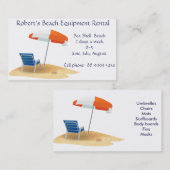 Strand-Ausrüstungshausmiete Visitenkarte (Vorne/Hinten)