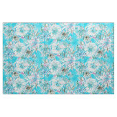 STRAND-BABY Aqua-Aquarell mit Blumen Stoff (Fat Quarter (45,7 x 55,9 cm))
