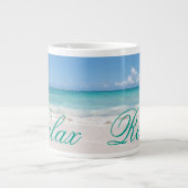 Strand Backgroud Jumbo-Tasse (Vorderseite)