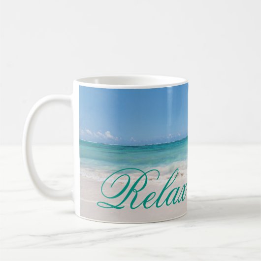 Strand Backgroud Kaffeetasse (Links)