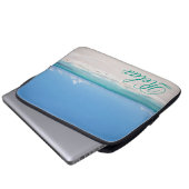 Strand Backgroud Laptopschutzhülle (Vorne Knopf)