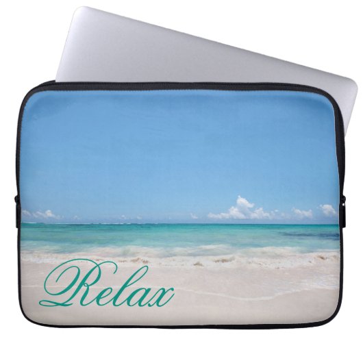 Strand Backgroud Laptopschutzhülle (Vorderseite)