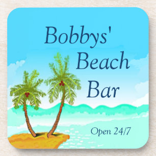 Strand-Bar personifizieren es Untersetzer