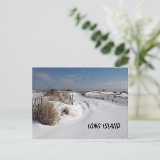 Strand bei 2 Grad Postkarte (Stehend Vorderseite)