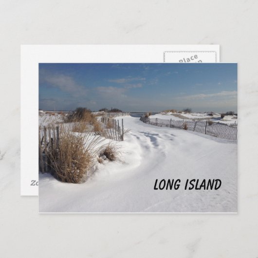 Strand bei 2 Grad Postkarte (Vorne/Hinten)