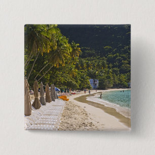 Strand bei Cane Garden Bay, Insel Tortola Button