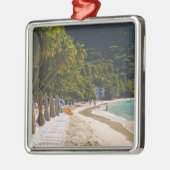 Strand bei Cane Garden Bay, Insel Tortola Silbernes Ornament (Links)