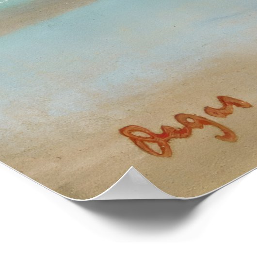 Strand bei Ebbe von Edgar Degas Poster (Ecke)